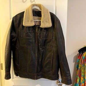 Emmet Classic Leather Bomber Jacket